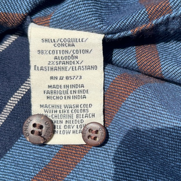 Men's O'Neill Flannel Multicolor Striped XL Grunge Surf 90s Rock PNW Boardwalk - Picture 7 of 13